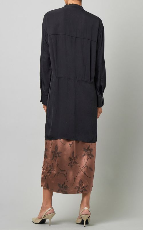 フラップポケットロングシャツ