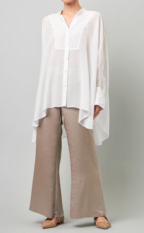 コットンキュプラローンブラウス