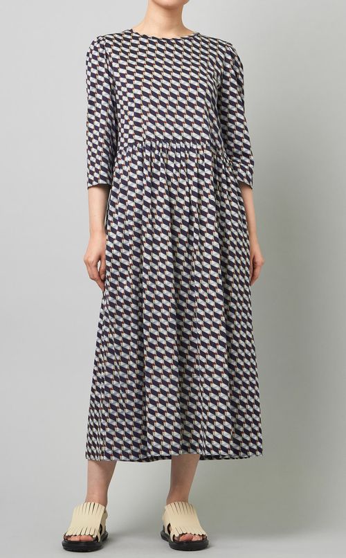 マルチプリントジャージーワンピース