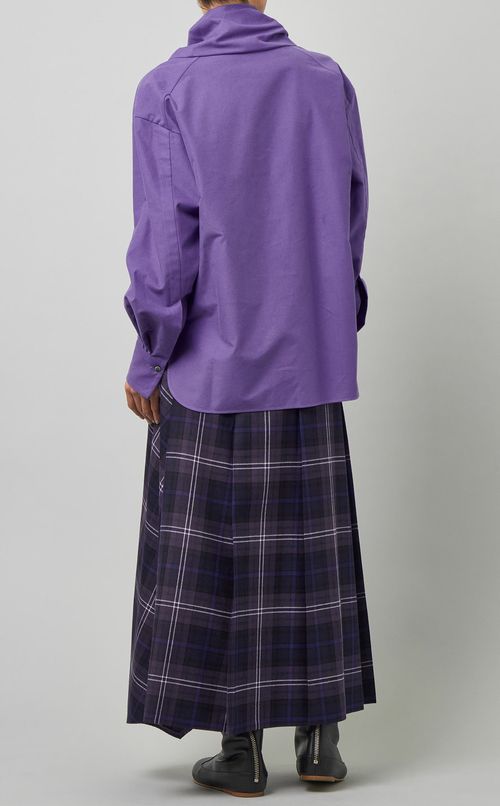 コットンハイネックプルオーバー