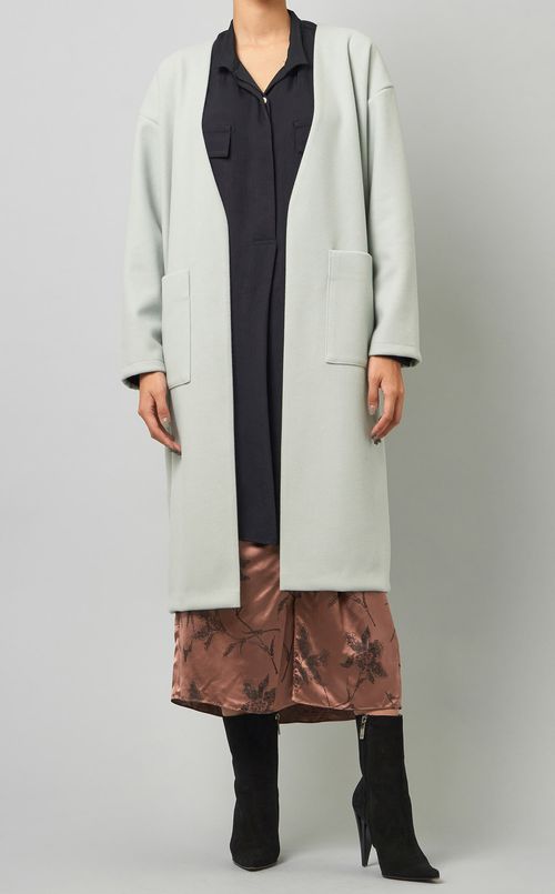 フラップポケットロングシャツ