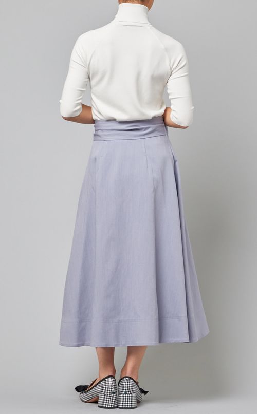 リボン付フリンジフレアスカート