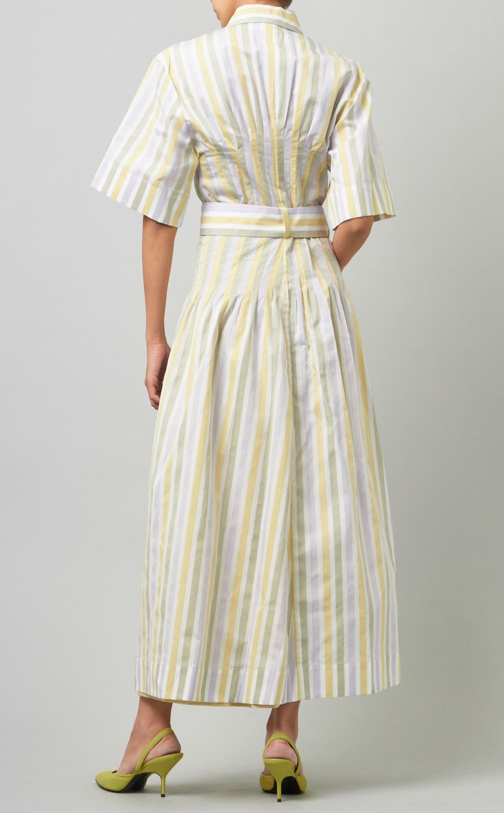 ストライプシャツワンピース