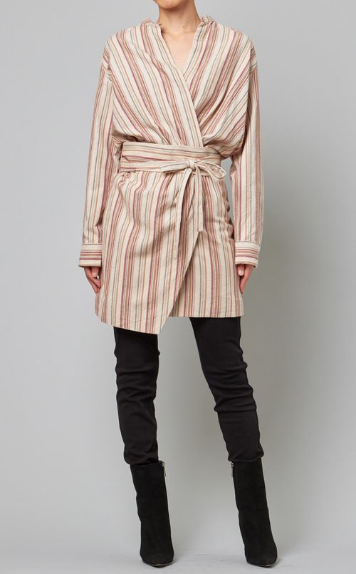 ストライプミニワンピース