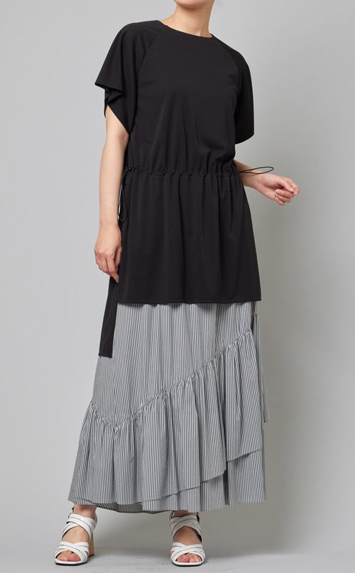 ドローストリングカットソーブラウス