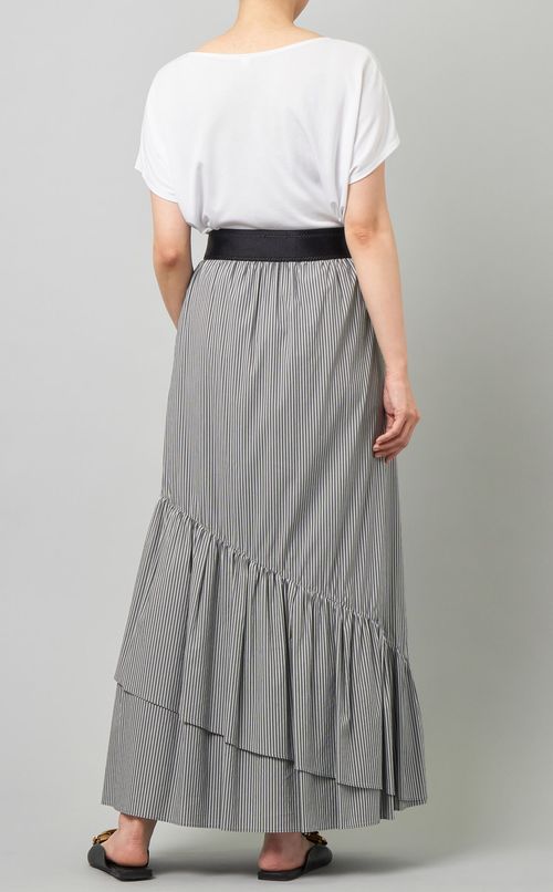 ストライプギャザースカート