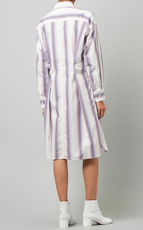 ストライプシャツミニワンピース