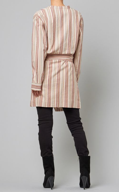 ストライプミニワンピース