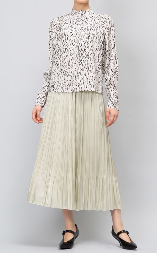 オーロラサテンプリーツスカート