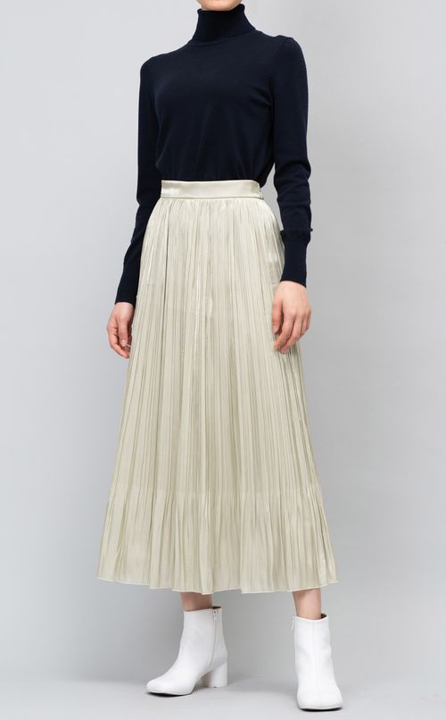 オーロラサテンプリーツスカート