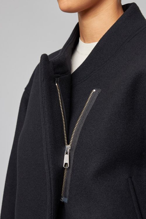 ウール混ジップブルゾン