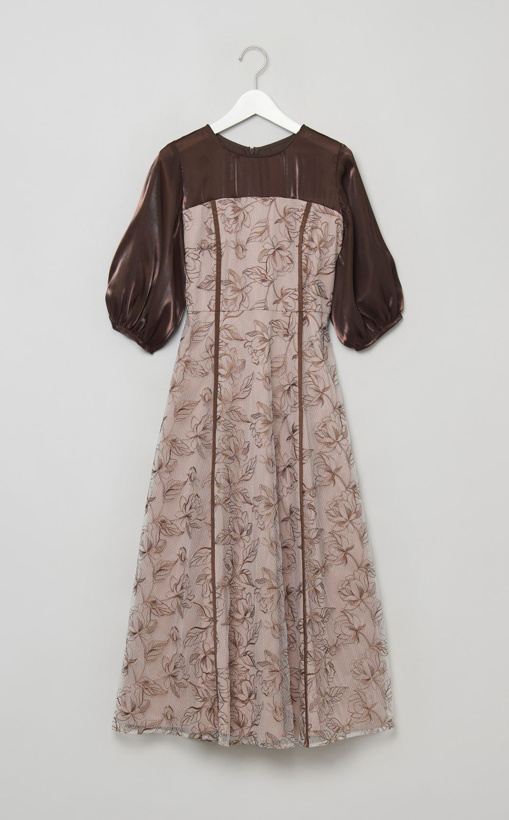 フラワーレースドッキングワンピース