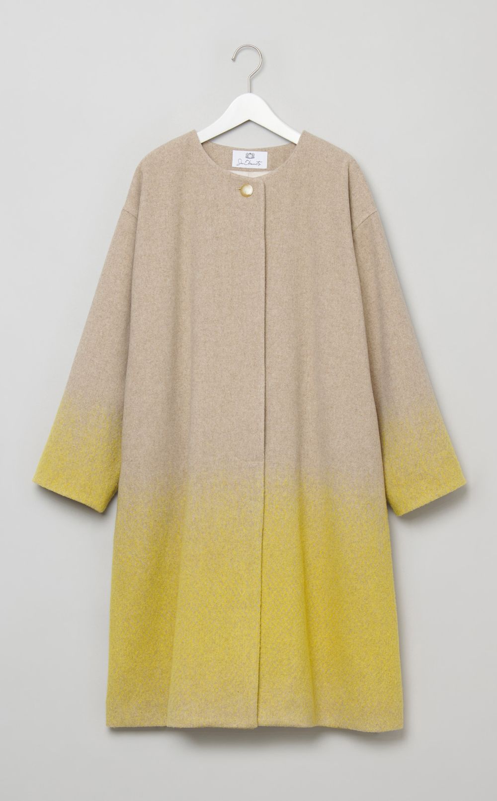 ラムウールノーカラーメルトンコート