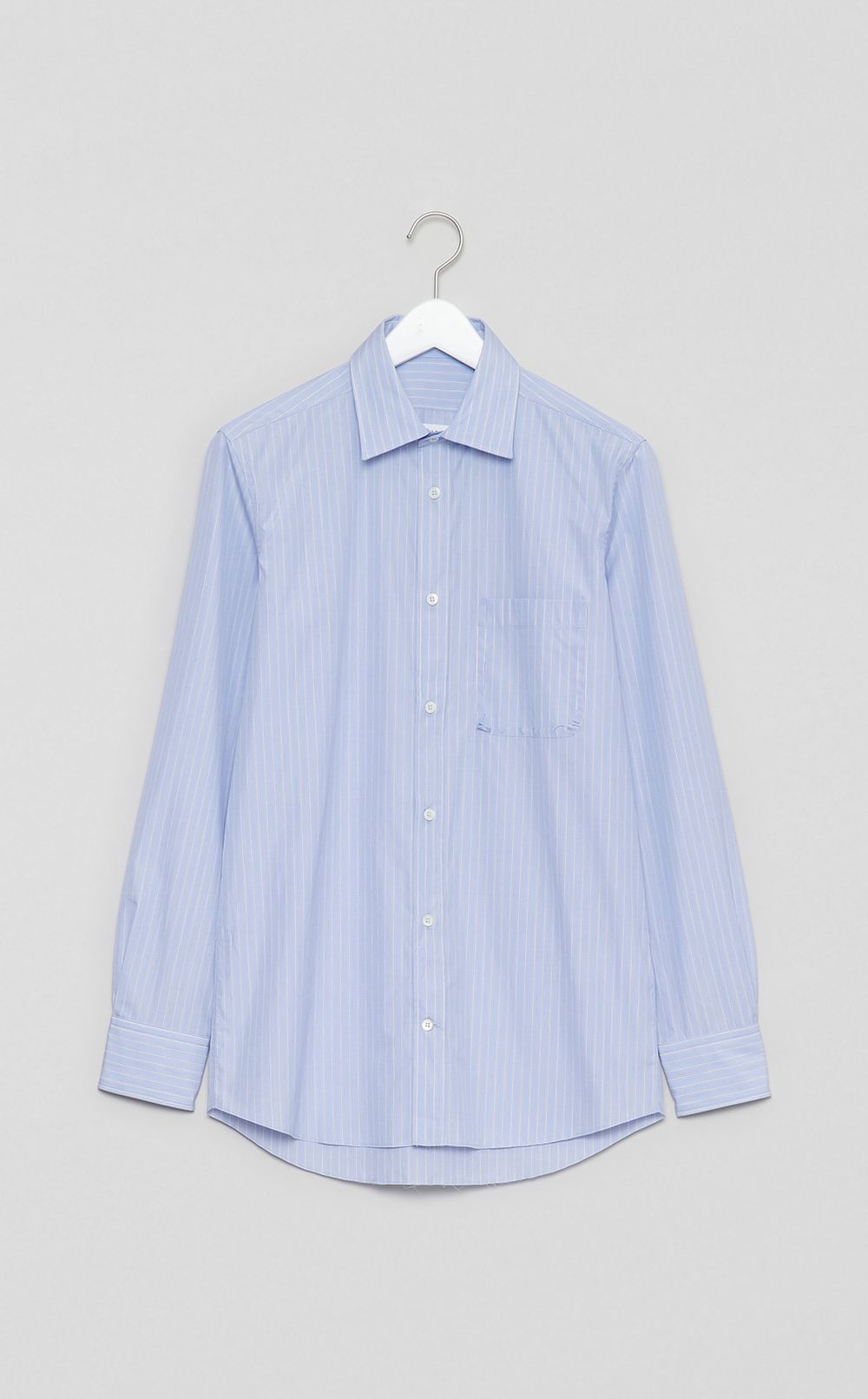 ピンストライプロングスリーブシャツ