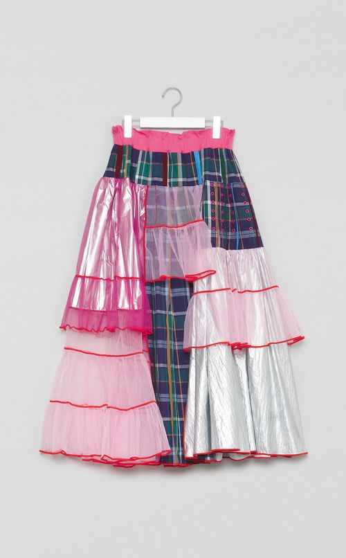 【reADdress】チュール切替フレアスカート