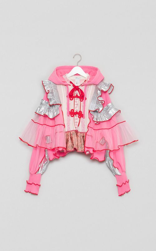 【reADdress】刺繍×フリルドッキングフーディ