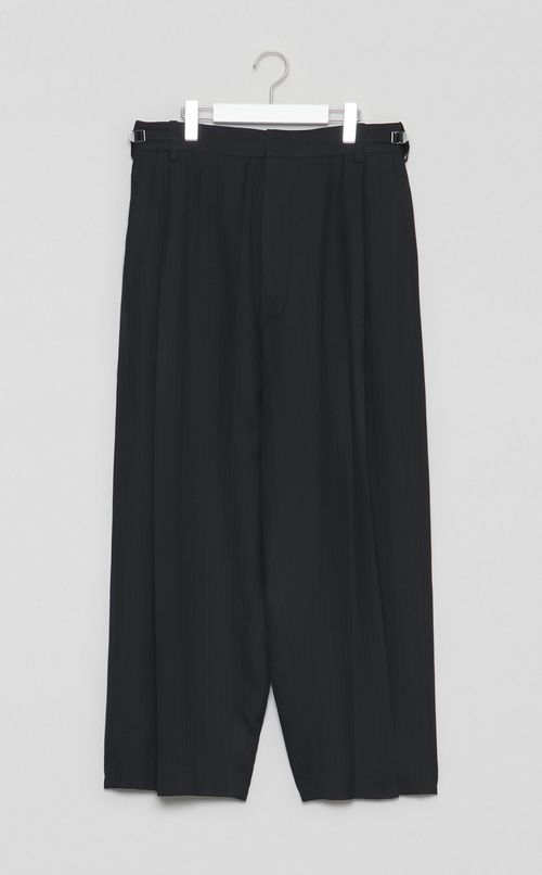 ツイードストライプサルエルパンツ