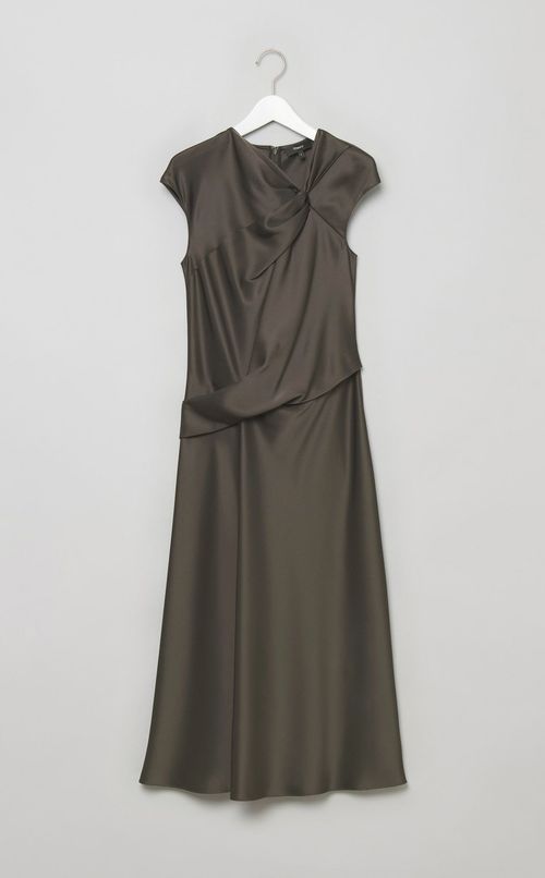 サテンツイルドレス