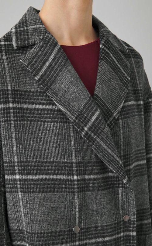 ウールチェックチェスターコート