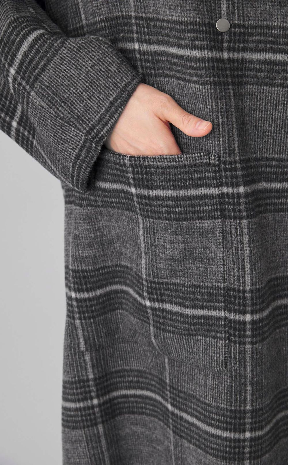 ウールチェックチェスターコート