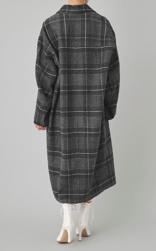 ウールチェックチェスターコート