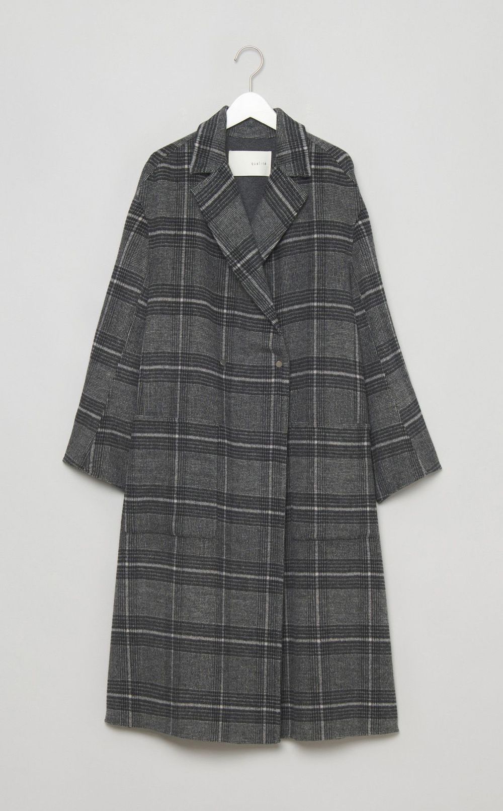 ウールチェックチェスターコート