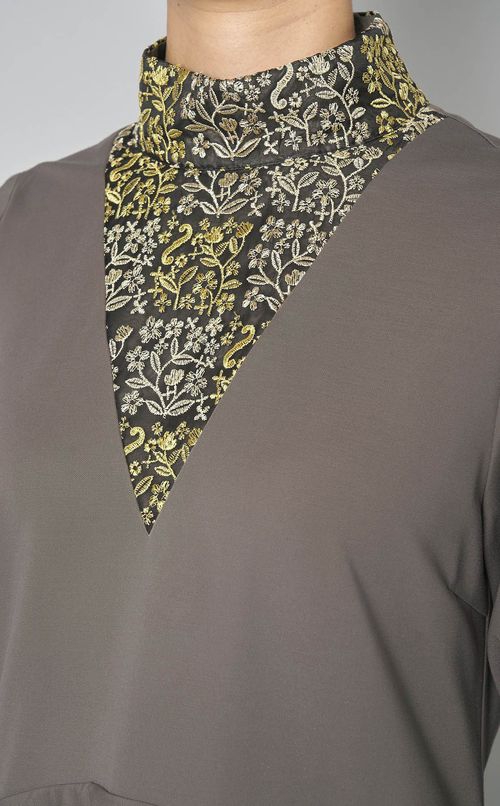 シアーエンブロイダリーコンビドレス