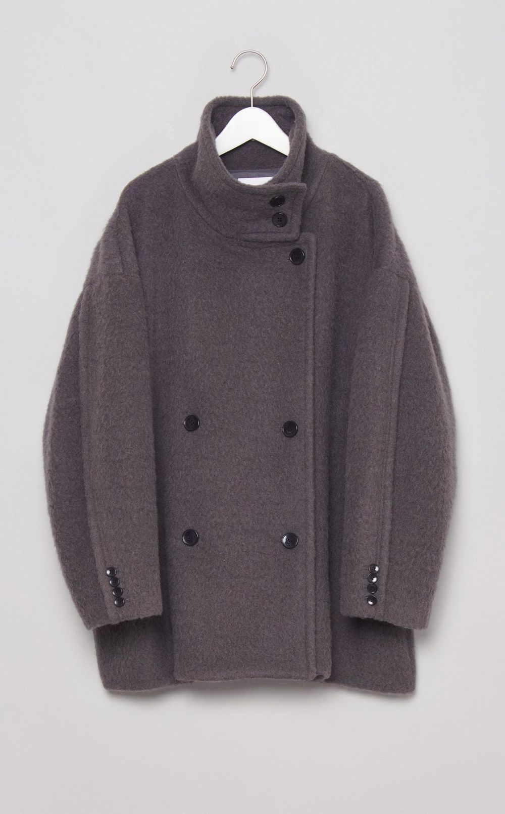 スタンドカラーショートコート