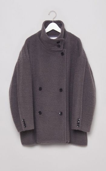 スタンドカラーショートコート