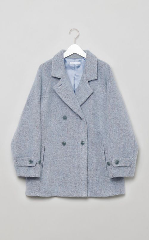 ループツイードダブルコート