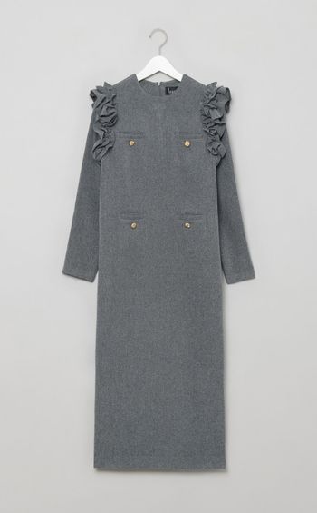 ヘリンボーンコクーンドレス