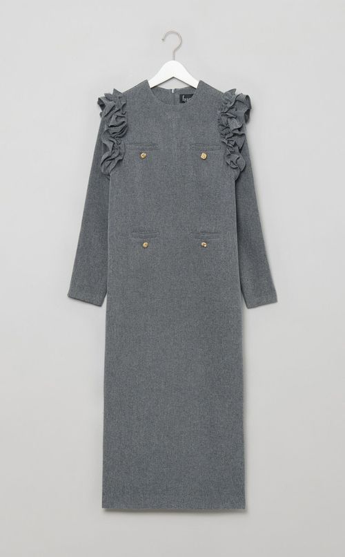 ヘリンボーンコクーンドレス