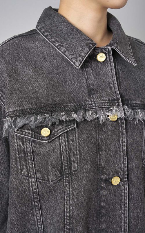 ウォッシュドデニムオーバーサイズブルゾン