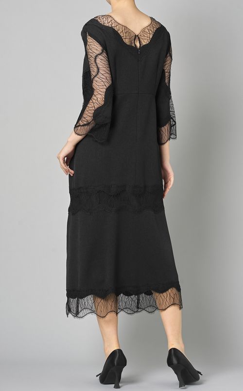 リバーレースパフスリーブワンピース