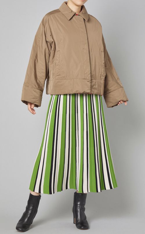 ドロップショルダー中綿ナイロンブルゾン