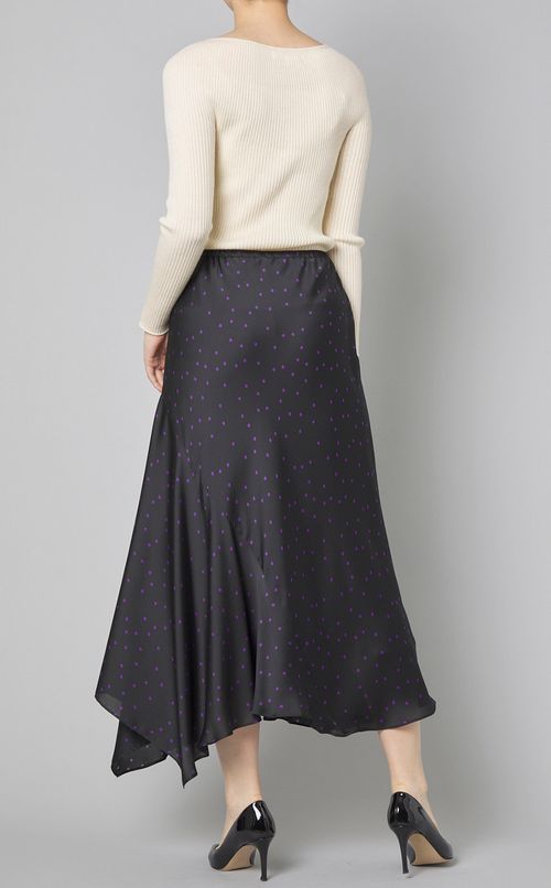 ドットプリントフレアスカート