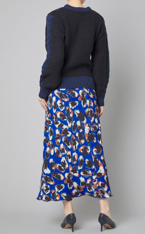 ウールクルーネックケーブルニッ卜