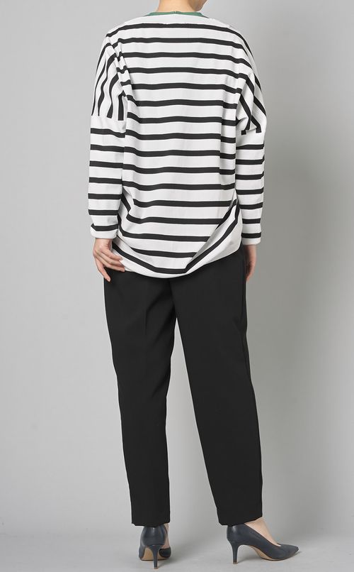 ボーダーニットボレロカーディガン