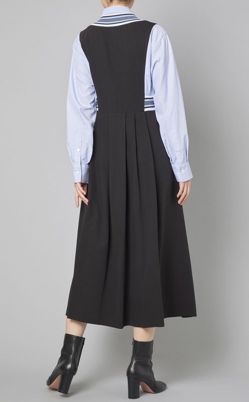 リブコンビシャツワンピース