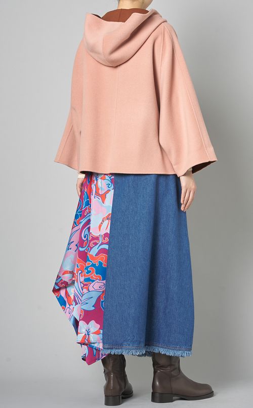 ウールフーディショートコート