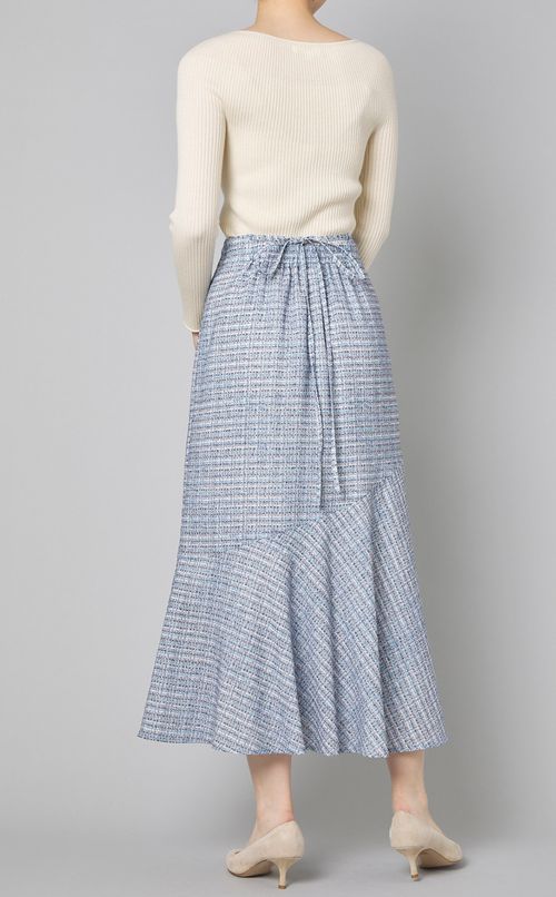 ツイード柄ペプラムスカート