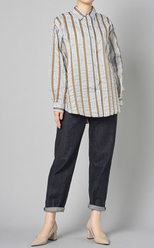 ストライプロングスリーブシャツ