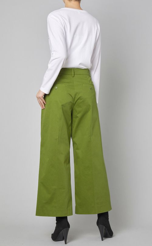 コットンス卜レッチクロップドパンツ