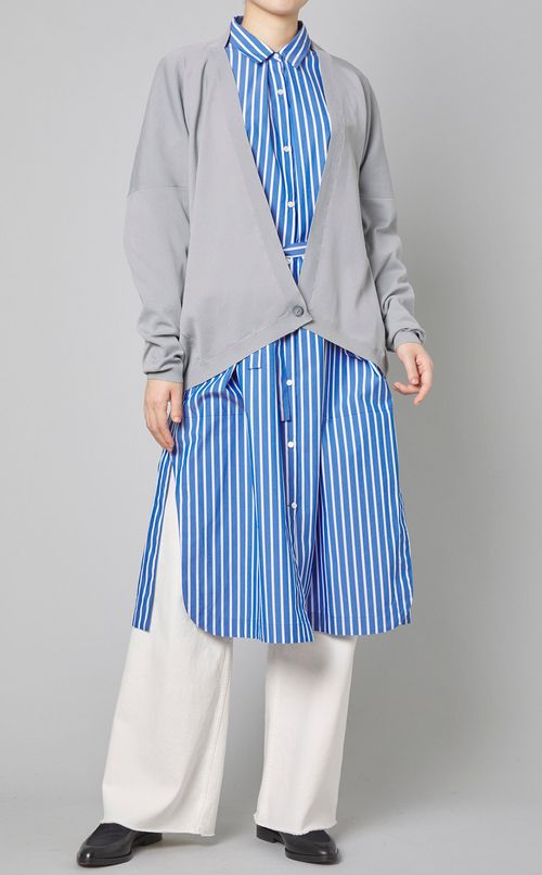 ストライプロングシャツ