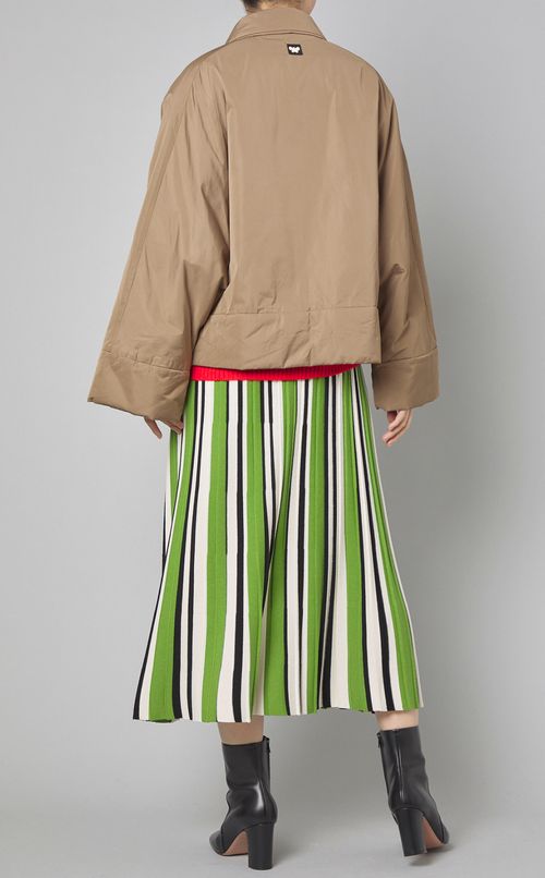 ドロップショルダー中綿ナイロンブルゾン