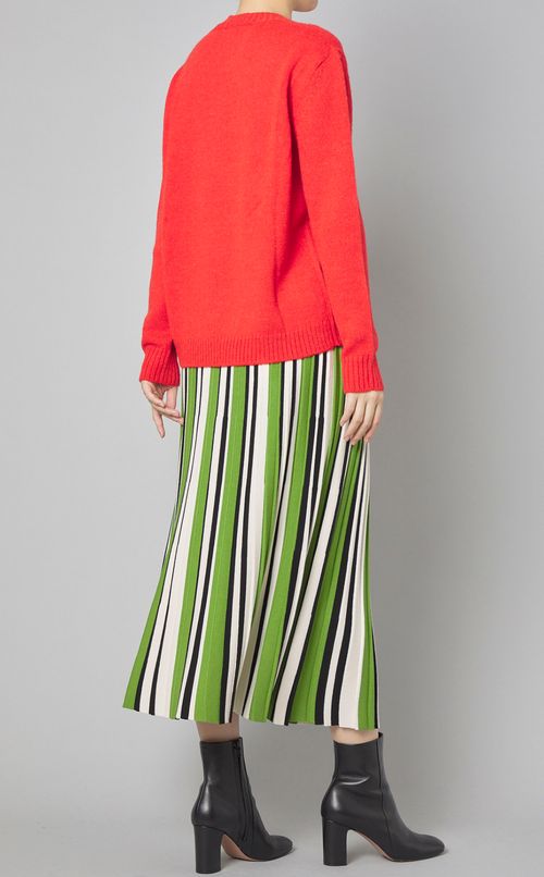 ミックスカラーニットフレアスカー卜