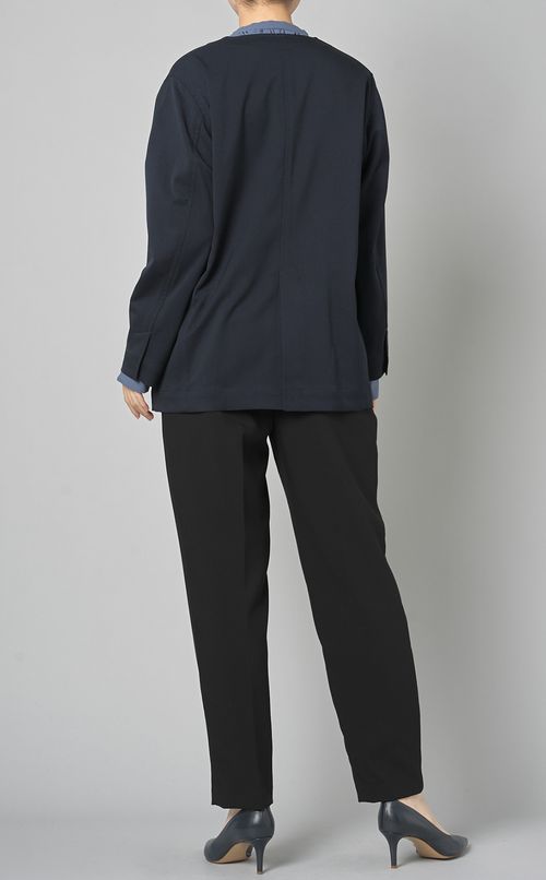 ダブルクロスノーカラージャケット