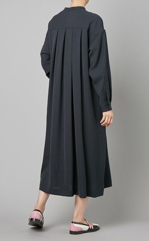 バックタックシャツワンピース