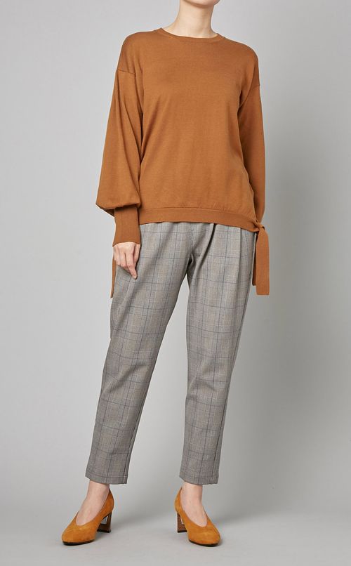 ボリュームスリーブニットプルオーバー