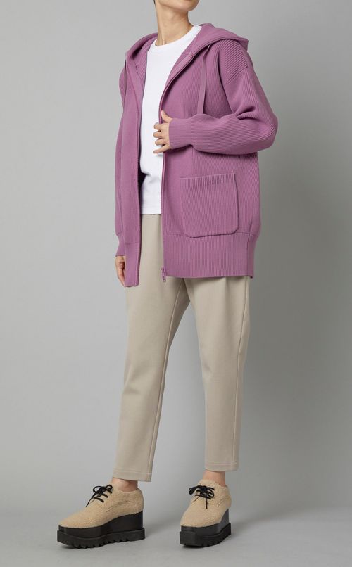 ダブルジップニットパーカー